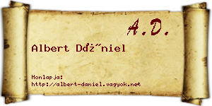Albert Dániel névjegykártya