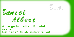 daniel albert business card